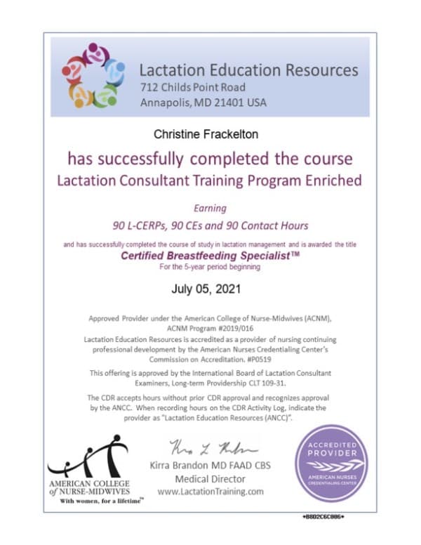Frackelton, Christine — doula training — photo 1