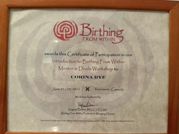 Bye, Corina — doula training — photo 3