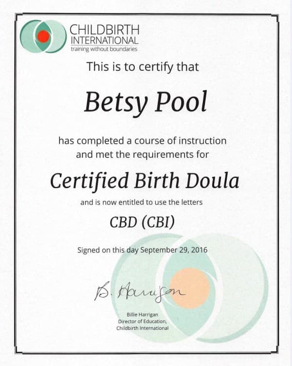 Betsy Pool — doula training — photo 3
