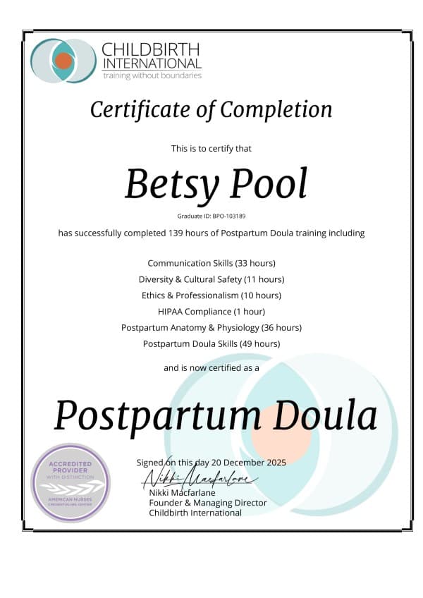 Betsy Pool — doula training — photo 4