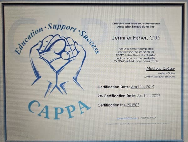 Fisher, Jennifer — doula training — photo 2