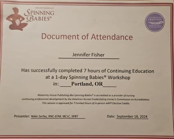 Fisher, Jennifer — doula training — photo 3