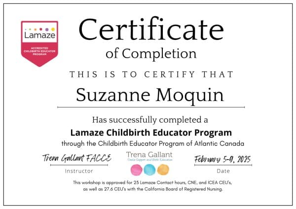 Moquin, Suzanne — doula training — photo 3