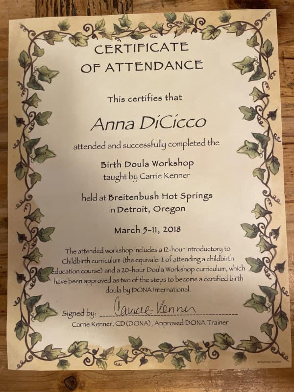 Cd, Anna — doula training — photo 5