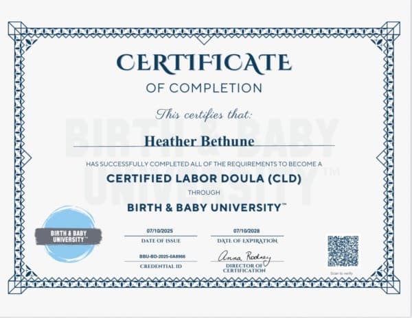 Bethune, Heather — doula training — photo 2
