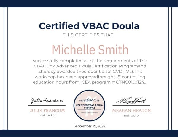 Smith, Michelle — doula training — photo 3