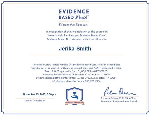 Smith, Jerika — doula training — photo 4