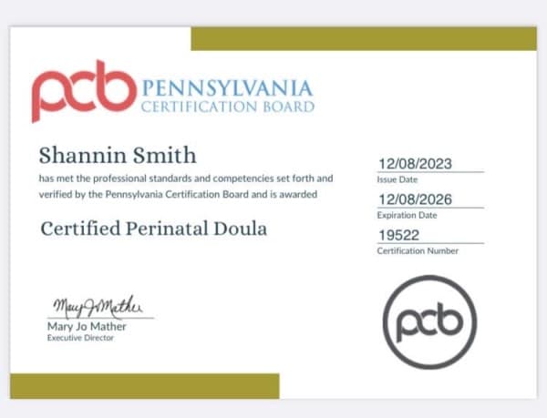 Smith, Shannin — doula training — photo 1
