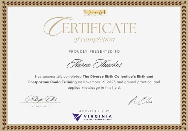 Hawkes, Aurea — doula training — photo 2