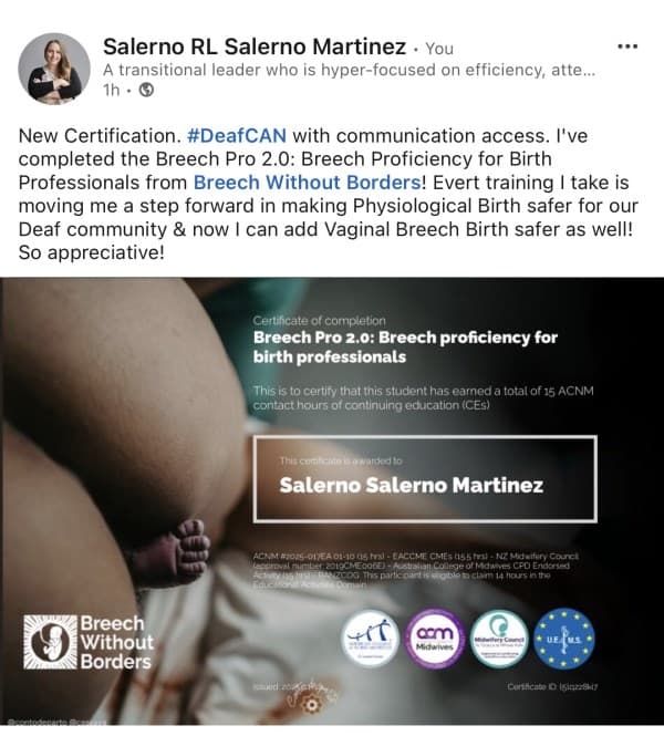 Salerno Martinez — doula training — photo 1