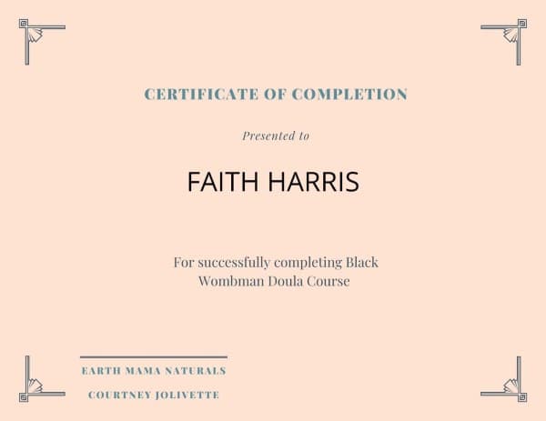 Harris, Faith — doula training — photo 1