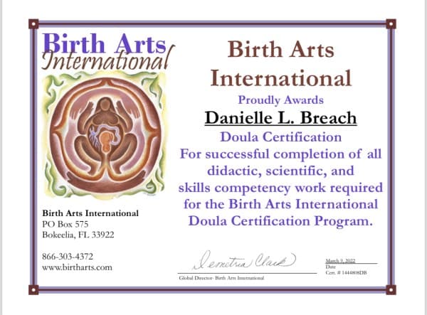 Danielle Cdbai — doula training — photo 3