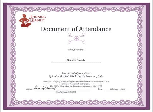 Danielle Cdbai — doula training — photo 5