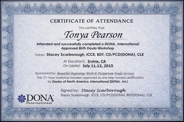Cddona, Tonya — doula training — photo 5