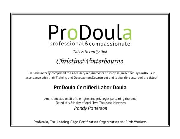 Christina Winterbourne — doula training — photo 2