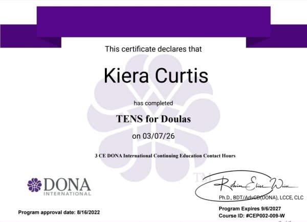 Curtis, Kiera — doula training — photo 2