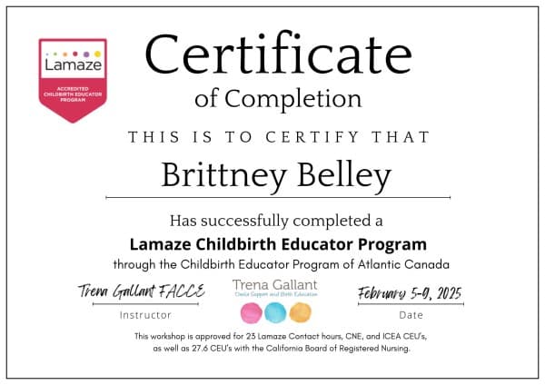 Belley, Brittney — doula training — photo 2
