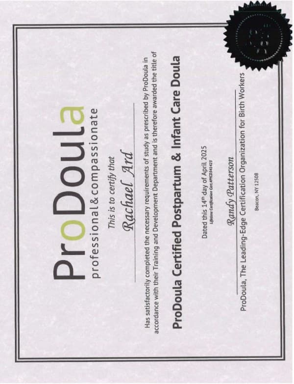 Ard, Rachael — doula training — photo 1