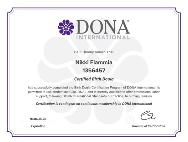 Flammia, Nikki — doula training — photo 1