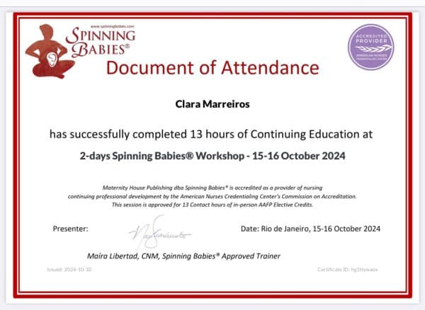 Clara Marreiros — doula training — photo 1