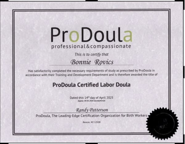 Bonnie Rovics — doula training — photo 1