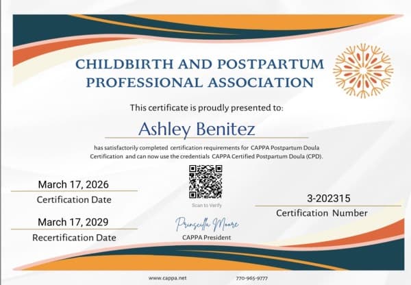 Ashley Benitez — doula training — photo 2