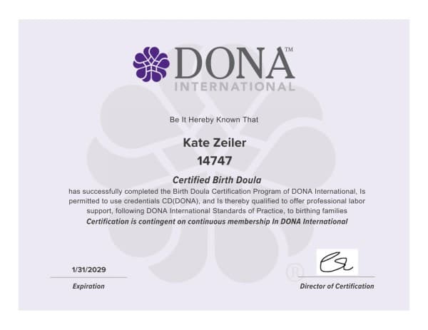 Zeiler, Kate — doula training — photo 1