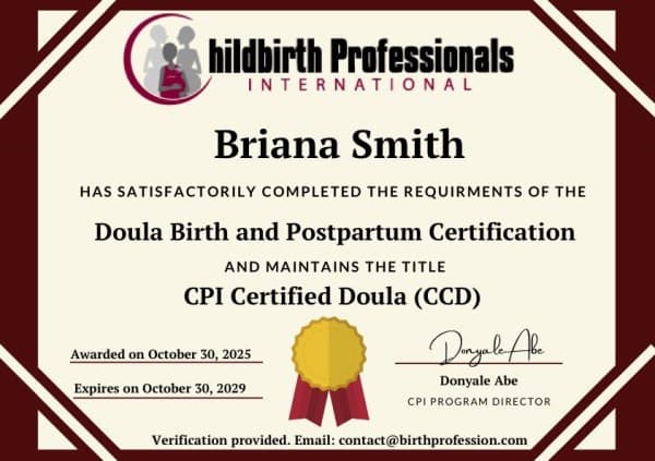 Briana Smith — doula training — photo 2