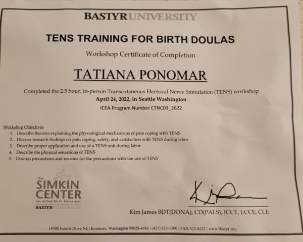 Ponomar, Tatiana — doula training — photo 2