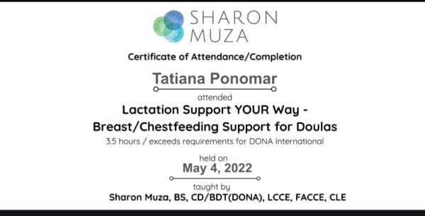 Ponomar, Tatiana — doula training — photo 3