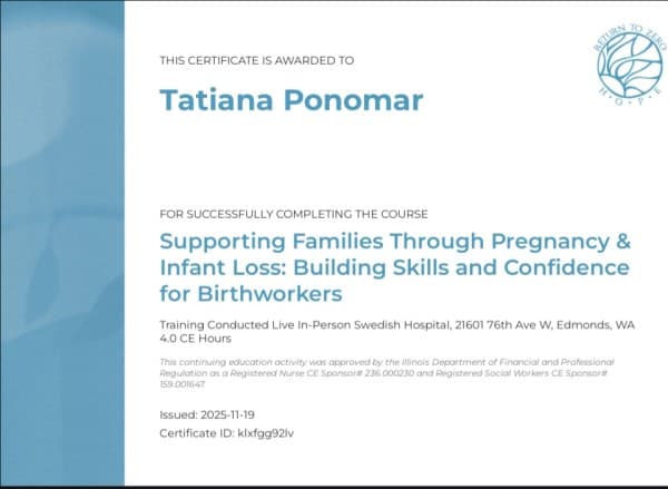 Ponomar, Tatiana — doula training — photo 4