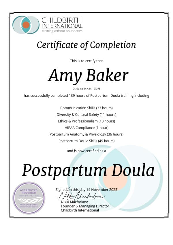Amy Baker — doula training — photo 2