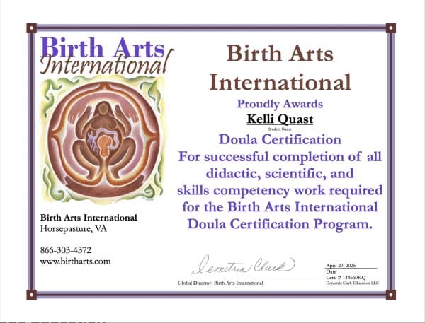 Quast, Kelli — doula training — photo 1